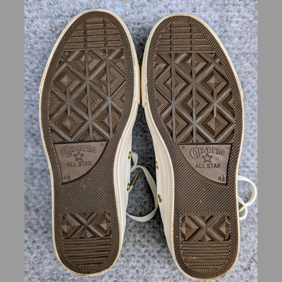 Converse 70's Cream Custom Embroidered High Tops, Sz 6.5 - Picture 3 of 11